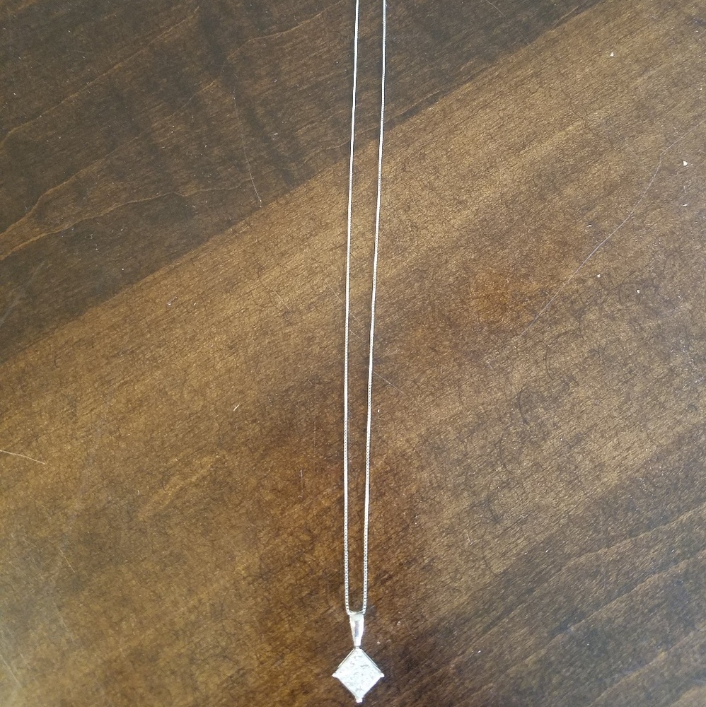Diamond Necklace - 1/2 CTW, 9 Stone Pendant - Picture 7 of 7
